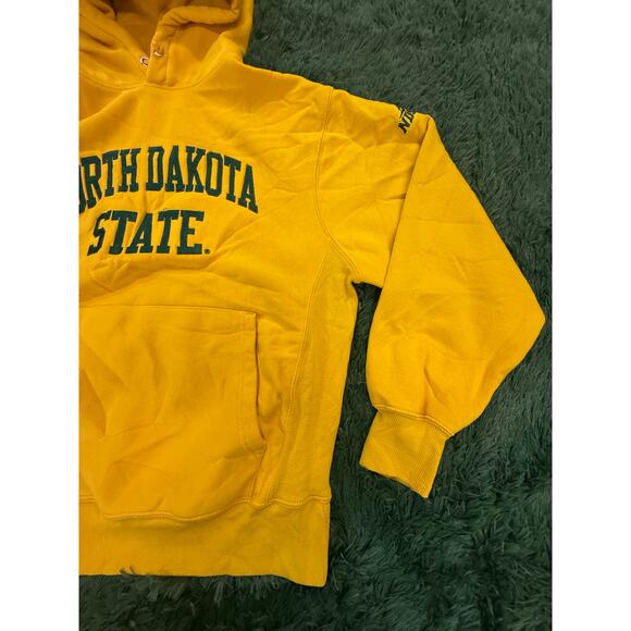 North Dakota State University Yellow Pullover Sweatshirt Hoodie Heavy Duty - Picture 4 of 8